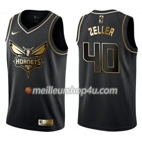 Maillot Basket Homme Charlotte Hornets Cody Zeller 40 Nike Noir Gold Edition Swingman